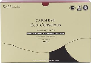 Serviettes hygiéniques biodégradables naturelles carmesi, 30 pièces (toutes xl)