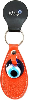 Porte-clés en cuir nevfactory nazar boncuk - sac à main avec pendentif damila