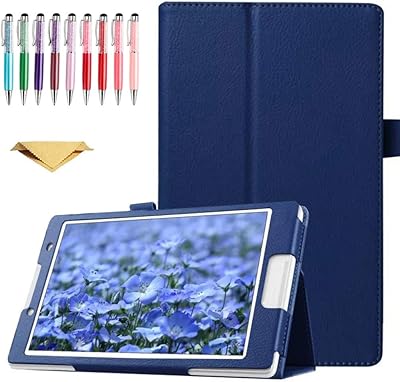 Qyed huawei mediapad m3 8.4", coque fine pliable en cuir pu avec mise
