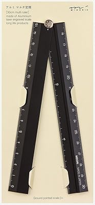 Règle midori en aluminium multicolore 30 cm noir (42254006)