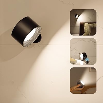 Applique murale led diageo lampe à batterie rechargeable usb 3 températures de couleur