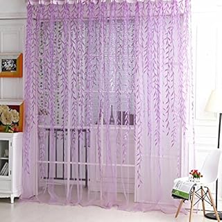 Rideau de fenêtre en tulle de saule en voile transparent norby taille 394"