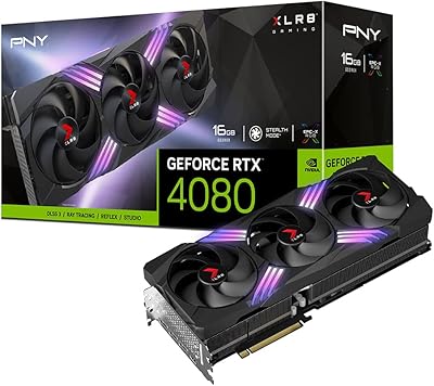Carte graphique de jeu pny nvidia geforce rtx 4080 16 go gddr6x (vcg408016tfxxpb)
