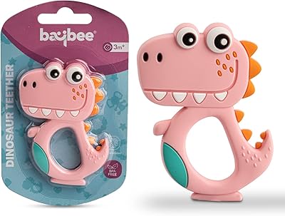 Anneau de dentition en silicone motif dinosaure pour bébés anneau bébés