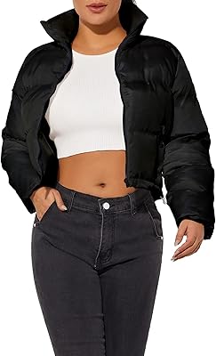 Veste courte courte pour femme, veste courte bouffante tendance pour femme, manteau d'hiver