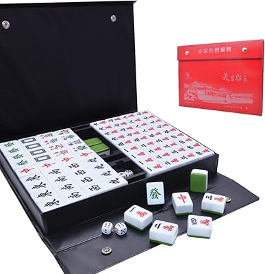 Drezel mahjong set 34mm - 146 tuiles moyennes - jeu de backgammon traditionnel