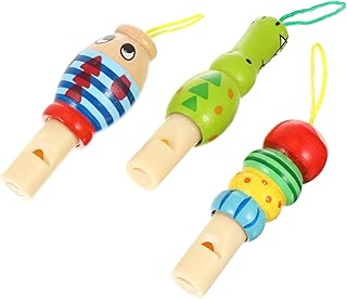Sifflets d'animaux en bois pour les tout-petits, instrument de musique éducatif et développemental