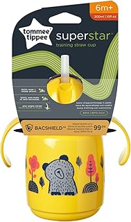 Tommee tippee superstar gobelet avec paille pour tout-petits, technologie 100 % intellivalve anti-fuite