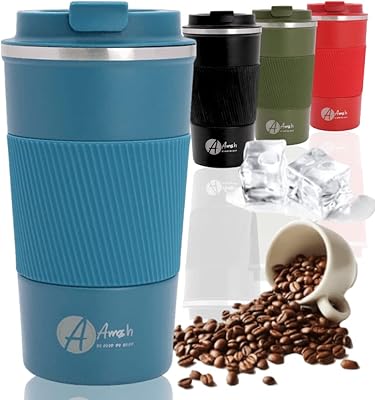 Tasse à café de voyage isotherme amashtm 510 ml avec poignée en caoutchouc