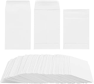 Lot de 100 enveloppes autocollantes en papier kraft pour petites pièces