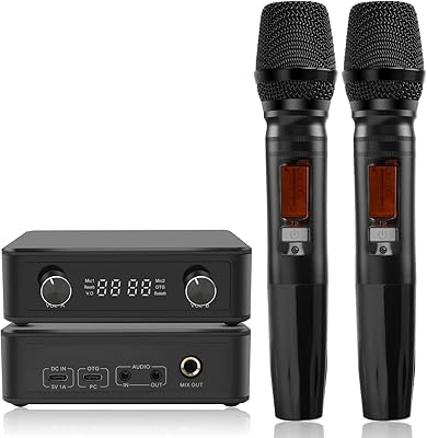 Système de microphone sans fil omera, système de microphone karaoké sans fil bluetooth