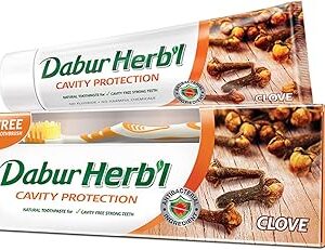 Dentifrice naturel aux herbes dabur aux clous de girofle pour la protection contre la carie, sans fluorure ni produits chimiques nocifs - couleurs assorties / brosse à dents - 140 g. Diaytar : Votre source de bonnes affaires en ligne