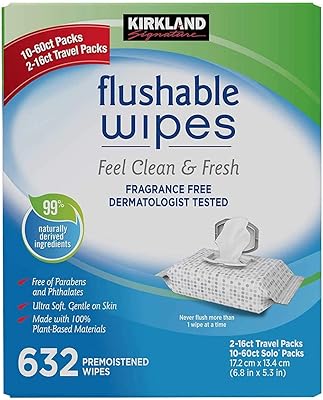 Lingettes égouttables hypoallergéniques extra douces kirkland signature moist 632 lingettes