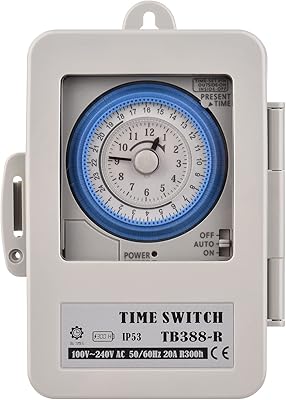 Interrupteur de minuterie mécanique 24 heures, indice ip53, boîtier de minuterie électrique programmable