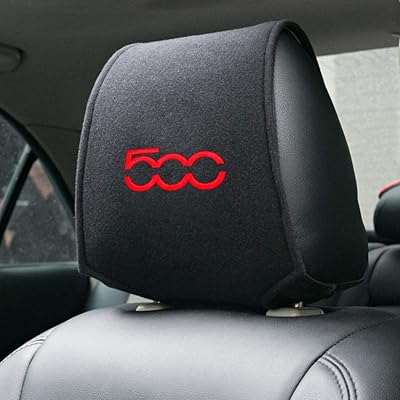 2 pièces housse d'appui-tête de siège de voiture pour fiat 500 punto abarth
