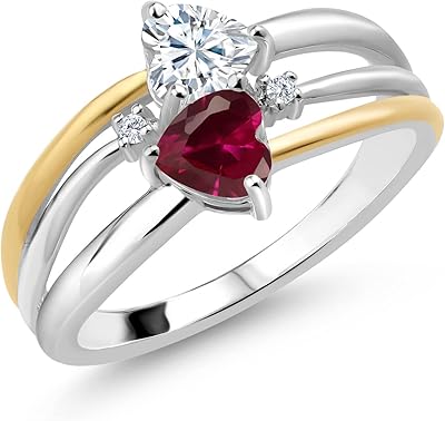 Bague en argent sterling 925 2 tons et or jaune 10 carats