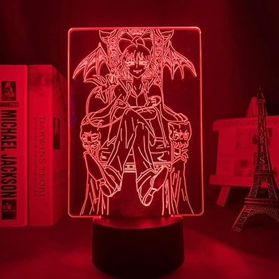 Lampe 3d anime fausse veilleuse led veilleuse bienvenue au démon iruma-kun école chambre