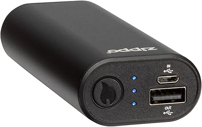 Chauffe-mains rechargeables zippo heat bank, noir, taille unique