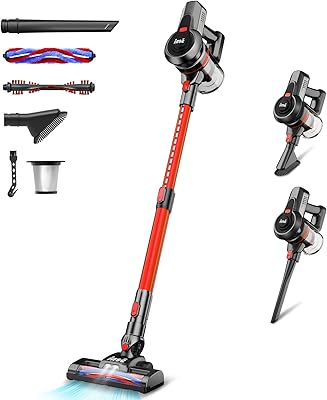 Aspirateur sans fil rechargeable puissant 6 en 1 anis avec batterie de 2
