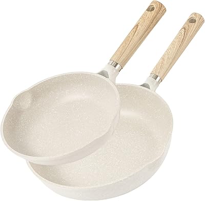 Ensemble de poêles antiadhésives en granit carot pour tous les poêles, sans pfoa