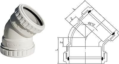 Raccord à compression pvc 4 pouces, coude à 45 degrés