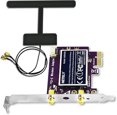 Adaptateur wifi intel 802.11ax 6e 5400 mbps pcie pour ordinateur de bureau