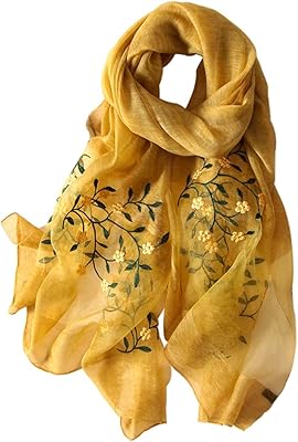 Châle pour femme alessi en soie et laine décoré de fleurs mélangées