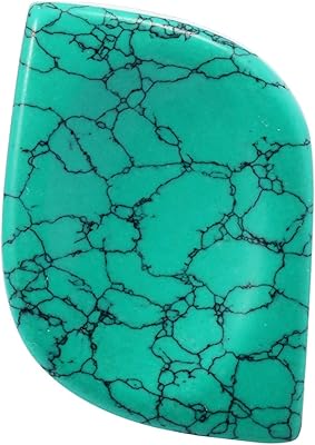 Pierre turquoise howlite verte nobuyai pour pouce, cristal de guérison de poche