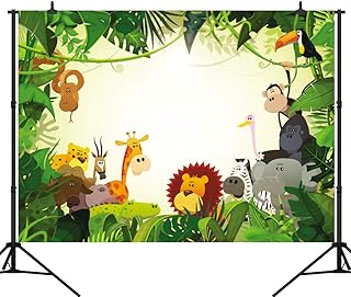 Capisco 7x5 pieds jungle animal safari vinyle photographie toile de fond pour nouveau-né