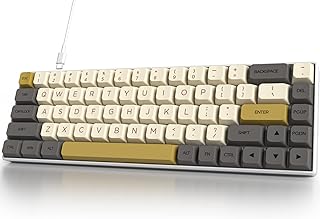 Clavier de jeu mécanique fogoraden 60% avec rétroéclairage rvb, petit filaire 68 touches