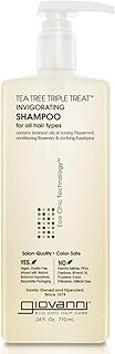 Shampoing triple arbre à thé giovanni, 24 oz - menthe rafraîchissante, eucalyptus, romarin