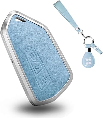 Sanrily pour vw golf 8, étui de clé en métal et cuir, coque