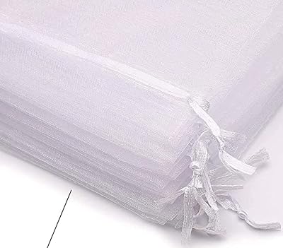 100pcs sacs en organza transparent 2,8" x 3,6" (7 x 9 cm), sacs