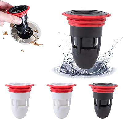 4 pièces bouchon pour canalisation de sol en silicone anti-odeur salle de bains