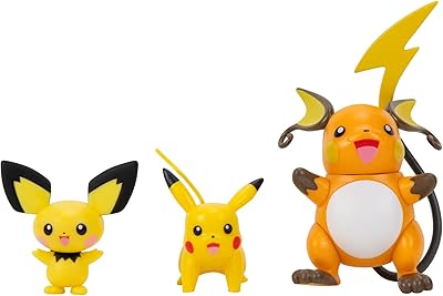 Ensemble de 3 pièces pokemon select evolution - comprenant des figurines pichu et pikachu de 2 pouces et des figurines de combat raichu de 3 pouces. L'univers du discount accessible 24/7 sur Diaytar Sénégal