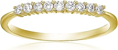 Bague de mariage diamant 1/5 ct en or blanc ou jaune 14 carats
