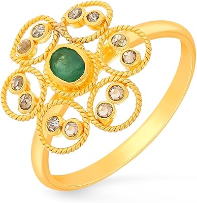 Bague malabar en or 22 carats (916) et diamants - egnreg660rn1_y_13, or 22