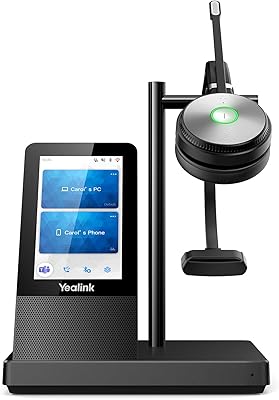 Casque bluetooth sans fil yalink wh66 avec microphone et zoom teams certifié dtc