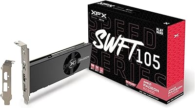 Carte graphique de jeu xfx speedster swft105 radeon rx 6400 avec 4 go