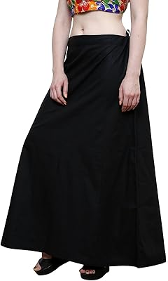 Craftstribe sous-jupe saree en coton pour femme beige sous-jupe saree