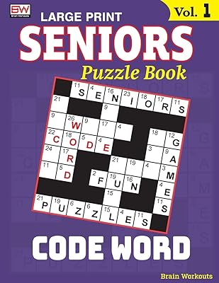 Livre de puzzle seniors : mot de code, spécialement conçu pour les adultes