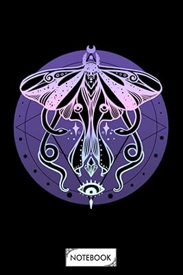 Cahier d'art magique magic luna moth and snakes : planificateur, 6 x 9