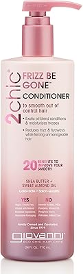 Après-shampooing giovanni frizz be gone 680 ml formule lissante anti-frisottis naturelle avec beurre