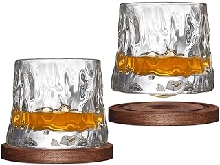 Ensemble de verres à whisky en cristal javiost, lot de 2 verres à