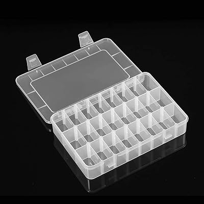 Boîte de rangement en plastique delfino 24 grilles avec séparateurs réglables