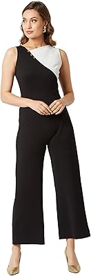 Combinaison asymétrique sans manches en poly tricot pour femme (moaw19d08-53-173)