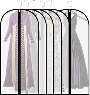 Hominda sacs à vêtements pour robes longues transparents, légers et respirants 24" x