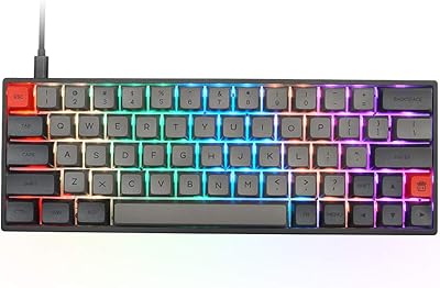 Clavier de jeu mécanique noir échangeable à chaud unzil sk64 avec commutateur optique