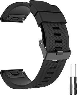 Bracelet de montre vancle 22 mm en silicone souple quickfit, compatible avec garmin