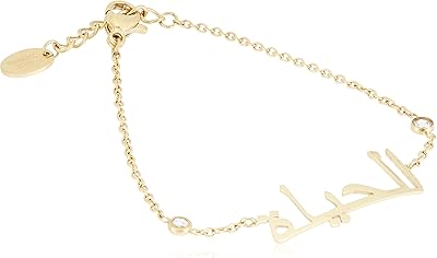 Bracelet pour femme en acier inoxydable serti d'une pierre de zircone cubique